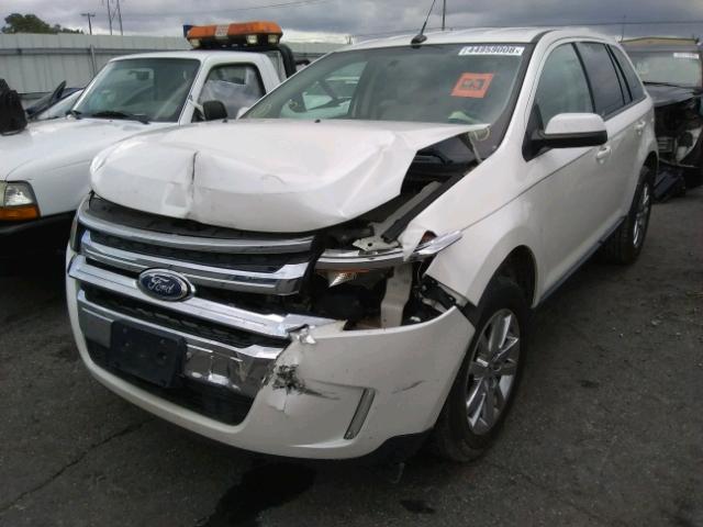 2FMDK3JC7CBA95144 - 2012 FORD EDGE SEL WHITE photo 2