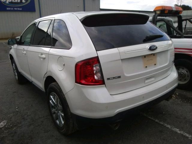 2FMDK3JC7CBA95144 - 2012 FORD EDGE SEL WHITE photo 3