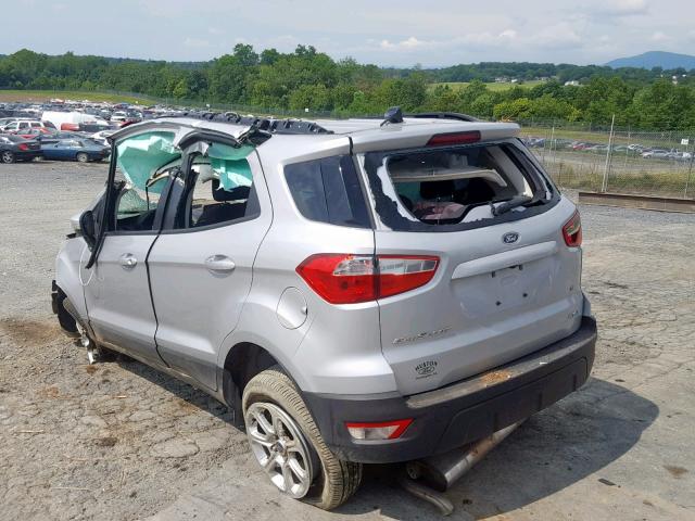 MAJ6P1UL7JC203070 - 2018 FORD ECOSPORT S SILVER photo 3