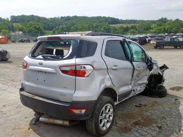 MAJ6P1UL7JC203070 - 2018 FORD ECOSPORT S SILVER photo 4