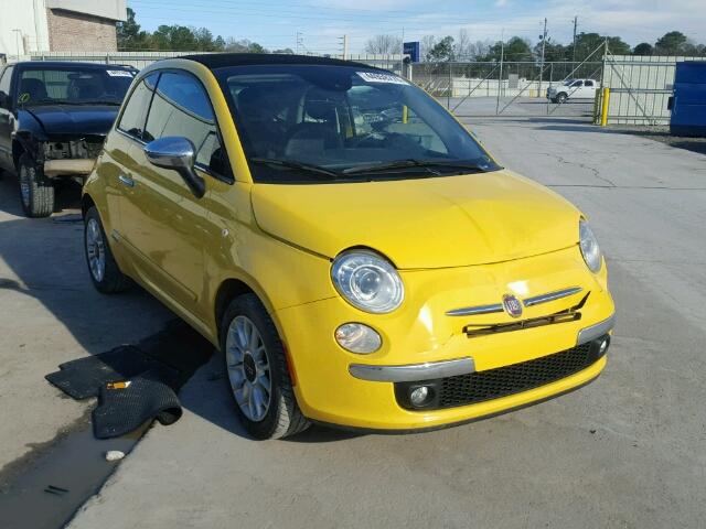 3C3CFFER3ET217529 - 2014 FIAT 500 LOUNGE YELLOW photo 1