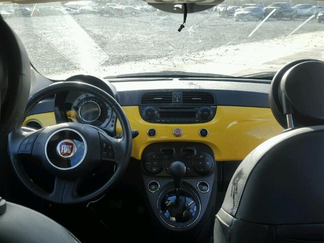 3C3CFFER3ET217529 - 2014 FIAT 500 LOUNGE YELLOW photo 9