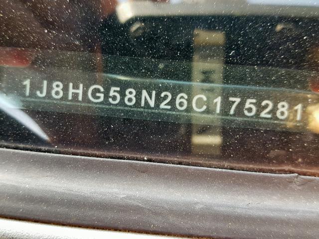 1J8HG58N26C175281 - 2006 JEEP COMMANDER 红色 照片 10