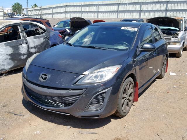 JM1BL1H55A1336731 - 2010 MAZDA 3 S BLACK photo 2