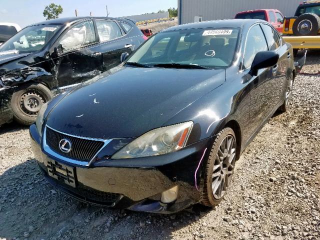 JTHBK262275029812 - 2007 LEXUS IS 250 BLACK photo 2