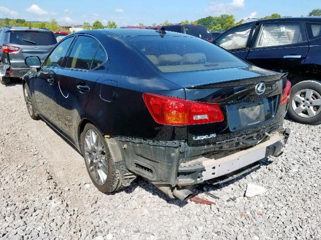 JTHBK262275029812 - 2007 LEXUS IS 250 BLACK photo 3