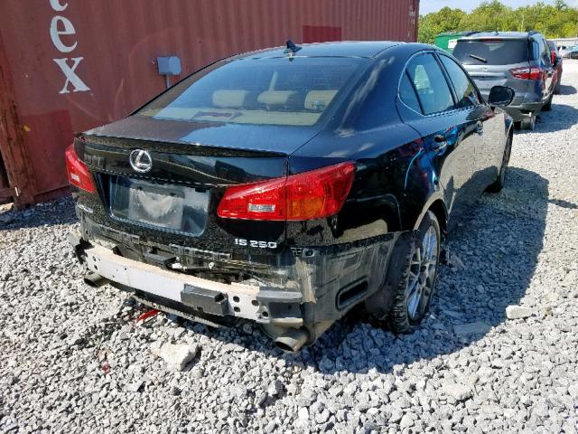 JTHBK262275029812 - 2007 LEXUS IS 250 BLACK photo 4