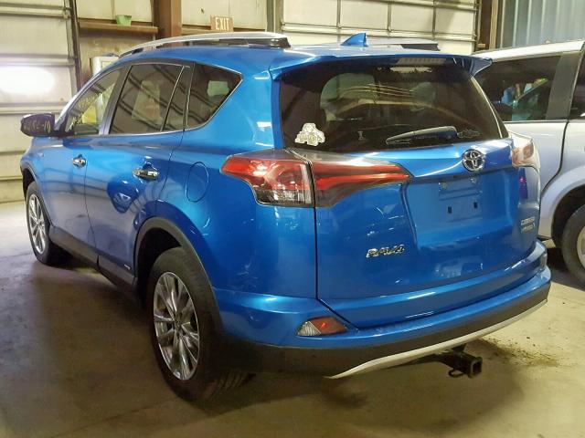 JTMDJREV7GD022801 - 2016 TOYOTA RAV4 HV LI BLUE photo 3