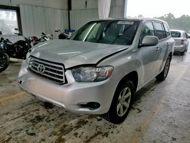 JTEES41A682066160 - 2008 TOYOTA HIGHLANDER SILVER photo 2