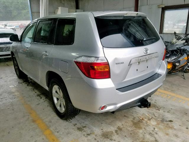 JTEES41A682066160 - 2008 TOYOTA HIGHLANDER SILVER photo 3