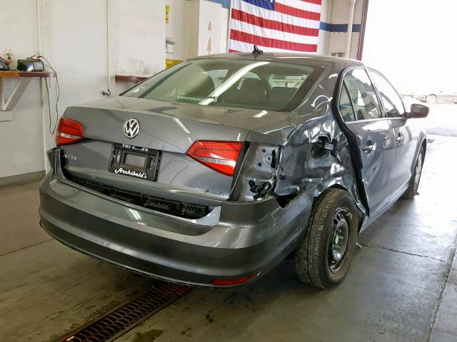 3VW2K7AJ4FM318855 - 2015 VOLKSWAGEN JETTA BASE 灰色 照片 4