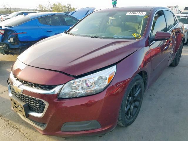 1G11C5SLXFF199122 - 2015 CHEVROLET MALIBU 1LT ბურგუნდია ფოტო 2