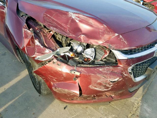 1G11C5SLXFF199122 - 2015 CHEVROLET MALIBU 1LT ბურგუნდია ფოტო 9