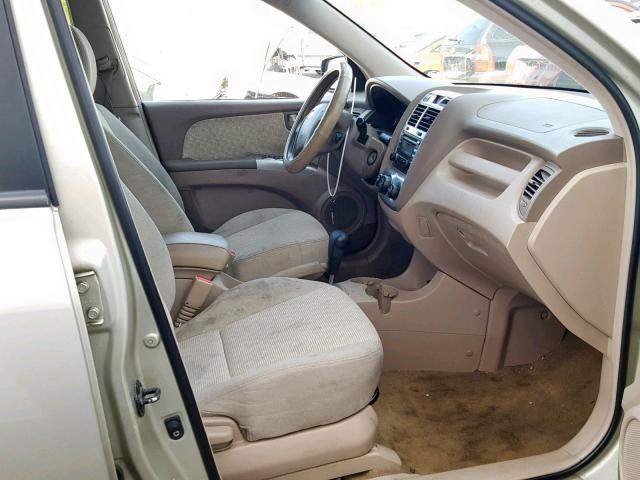 KNDJE723377438969 - 2007 KIA SPORTAGE E BEIGE photo 5