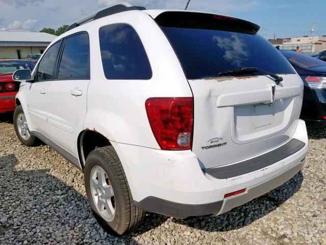 2CKDL33F286336772 - 2008 PONTIAC TORRENT WHITE photo 3