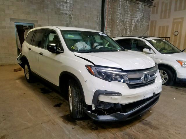 5FNYF6H11KB029139 - 2019 HONDA PILOT LX WHITE photo 1