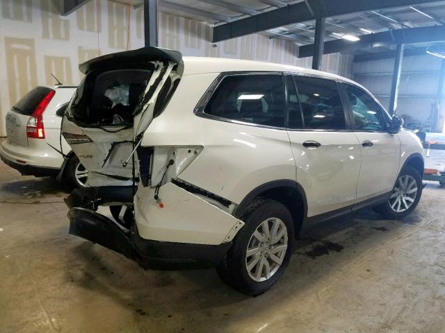 5FNYF6H11KB029139 - 2019 HONDA PILOT LX WHITE photo 4