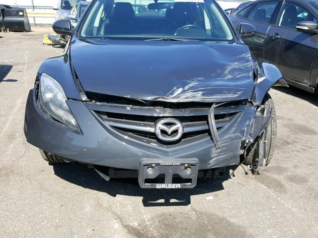 1YVHZ8DH0D5M02465 - 2013 MAZDA 6 TOURING GRAY photo 9