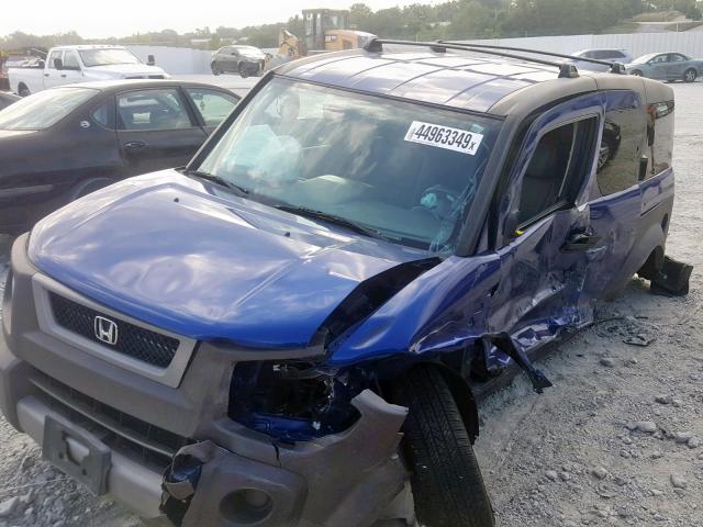 5J6YH28574L011552 - 2004 HONDA ELEMENT EX BLUE photo 2