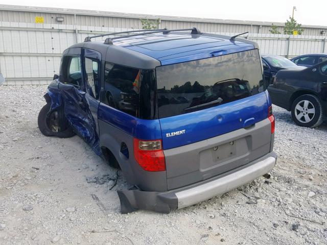 5J6YH28574L011552 - 2004 HONDA ELEMENT EX BLUE photo 3