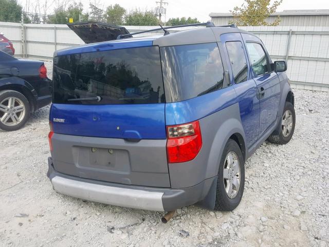 5J6YH28574L011552 - 2004 HONDA ELEMENT EX BLUE photo 4