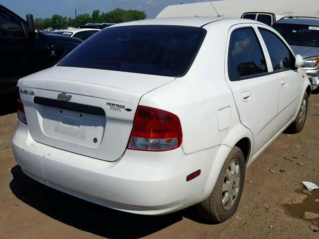 KL1TJ52614B190420 - 2004 CHEVROLET AVEO LS WHITE photo 4