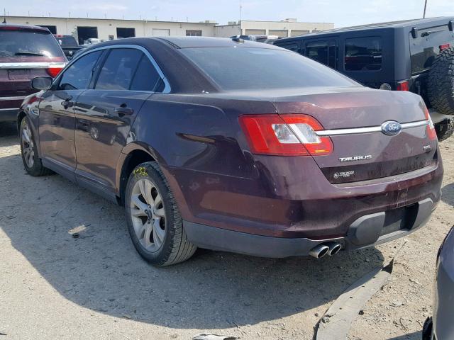 1FAHP2EW4AG105209 - 2010 FORD TAURUS SEL PURPLE photo 3