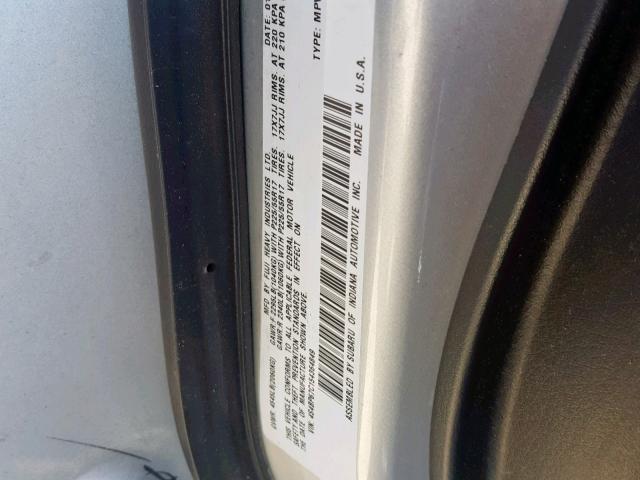 4S4BP67C154364849 - 2005 SUBARU LEGACY OUT SILVER photo 10