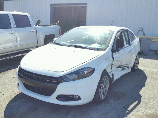 1C3CDFBBXED868255 - 2014 DODGE DART SXT WHITE photo 2