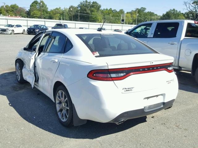 1C3CDFBBXED868255 - 2014 DODGE DART SXT WHITE photo 3