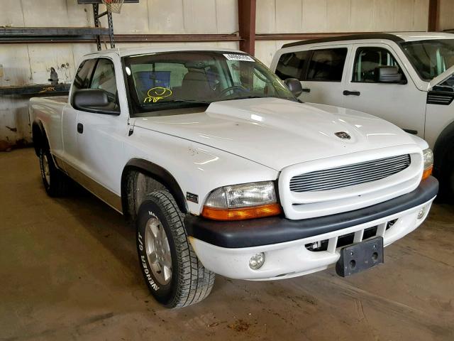 1B7GL22NX1S237496 - 2001 DODGE DAKOTA WHITE photo 1