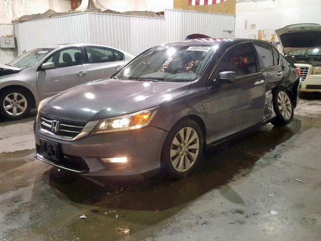 1HGCR2F89EA095057 - 2014 HONDA ACCORD EXL GRAY photo 2