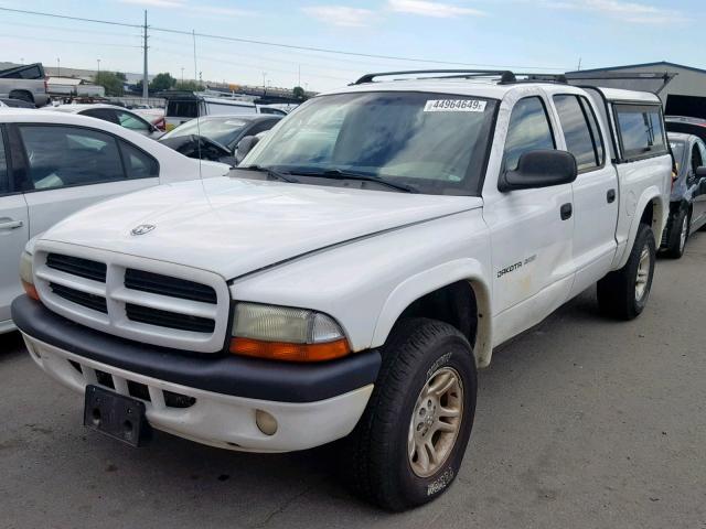 1B7HG38NX2S645990 - 2002 DODGE DAKOTA QUA WHITE photo 2