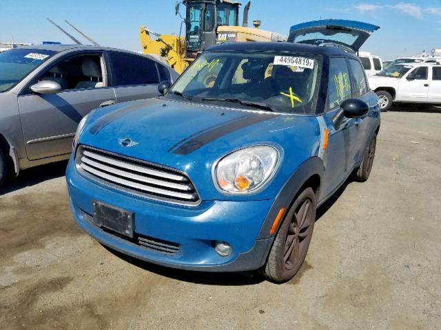 WMWZB3C59BWH95205 - 2011 MINI COOPER COU BLUE photo 2