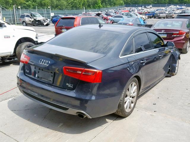 WAUHGAFCXDN103096 - 2013 AUDI A6 PRESTIG BLUE photo 4