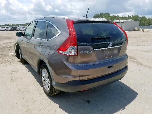 5J6RM3H76CL030440 - 2012 HONDA CR-V EXL BROWN photo 3