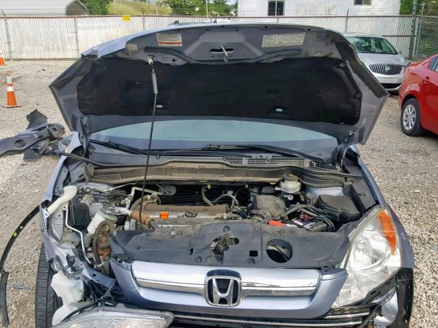 5J6RE48769L009406 - 2009 HONDA CR-V EXL SILVER photo 7