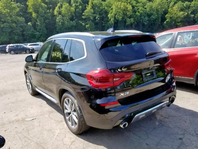 5UXTR9C56KLD98039 - 2019 BMW X3 XDRIVE3 BLACK photo 3