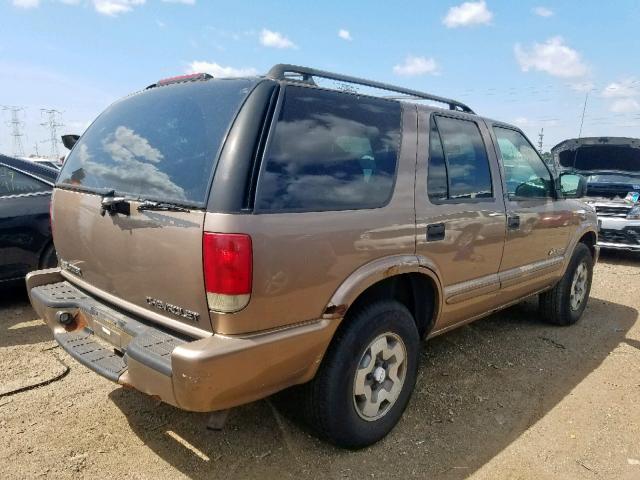 1GNDT13X93K181168 - 2003 CHEVROLET BLAZER BEIGE photo 4