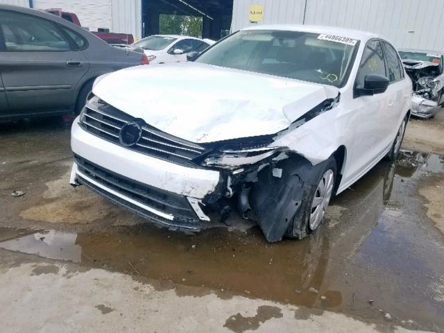 3VW1K7AJ7FM307523 - 2015 VOLKSWAGEN JETTA BASE WHITE photo 2