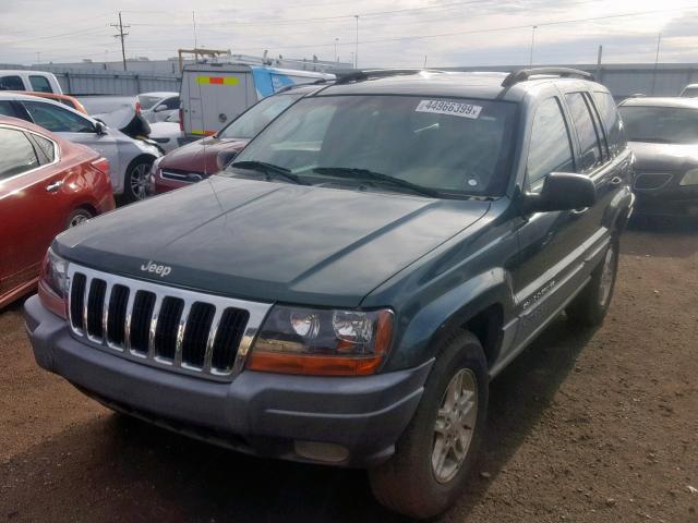 1J4GX48S72C226717 - 2002 JEEP GRAND CHER GREEN photo 2