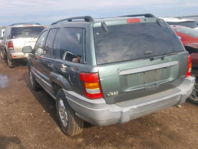 1J4GX48S72C226717 - 2002 JEEP GRAND CHER GREEN photo 3