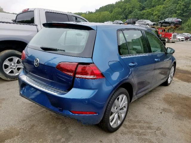 3VWW57AU0KM005329 - 2019 VOLKSWAGEN GOLF S BLUE photo 4