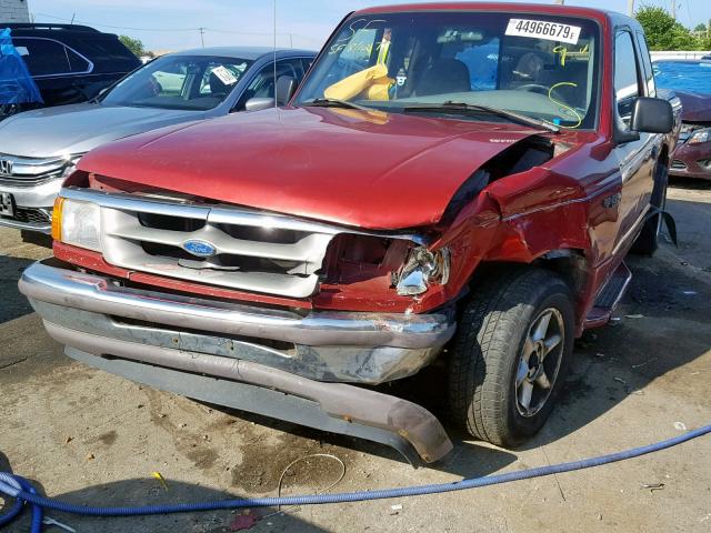 1FTCR14X1VPA09207 - 1997 FORD RANGER SUP MAROON photo 2