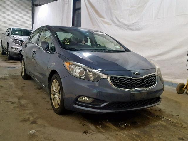 KNAFX4A84E5054877 - 2014 KIA FORTE EX BLUE photo 1