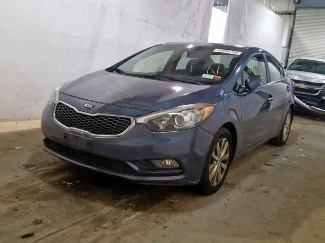 KNAFX4A84E5054877 - 2014 KIA FORTE EX BLUE photo 2