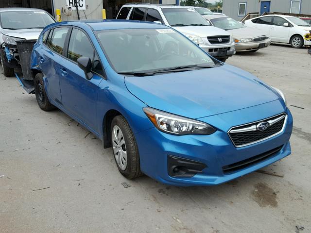 4S3GTAA61J3712791 - 2018 SUBARU IMPREZA BLUE photo 1