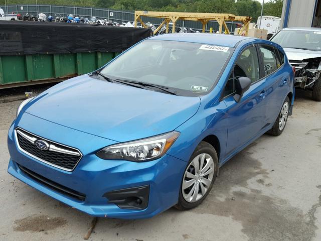 4S3GTAA61J3712791 - 2018 SUBARU IMPREZA BLUE photo 2