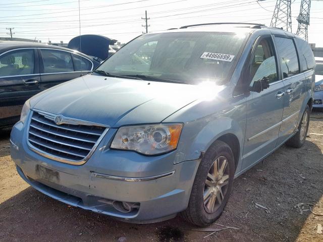 2A8HR64X48R691403 - 2008 CHRYSLER TOWN & COU TEAL photo 2