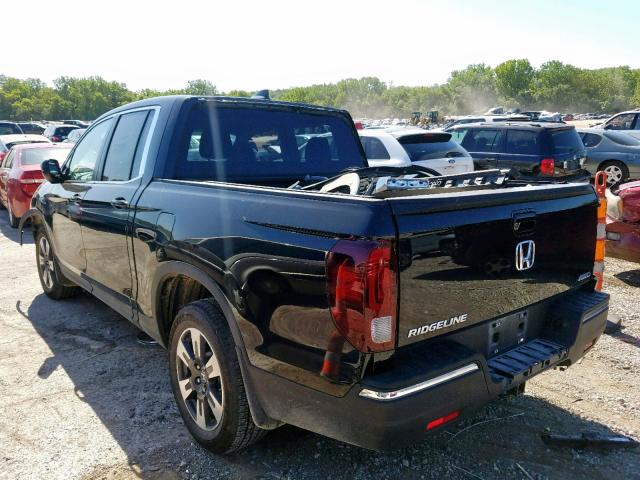 5FPYK3F59HB016817 - 2017 HONDA RIDGELINE BLACK photo 3